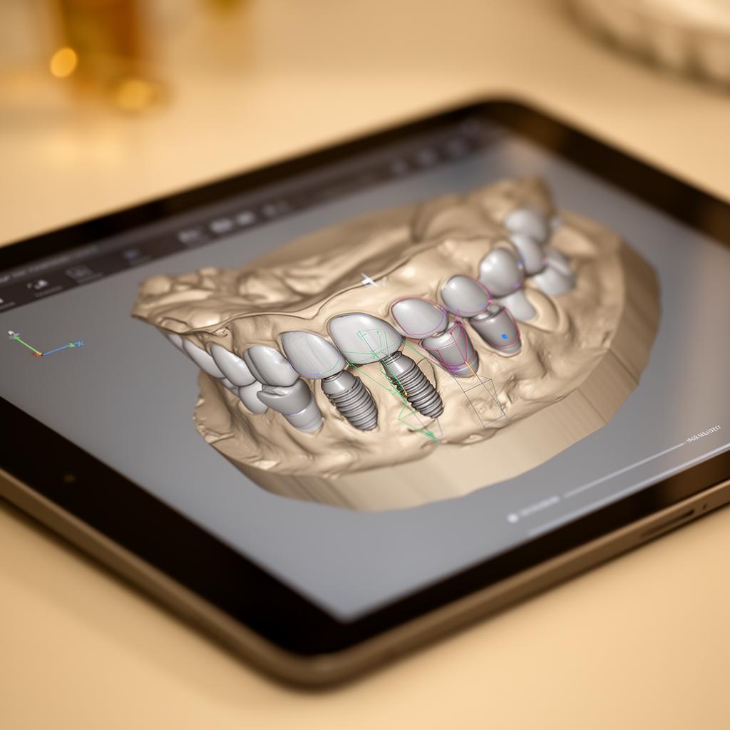 Pianificazione digitale TAC 3D su tablet